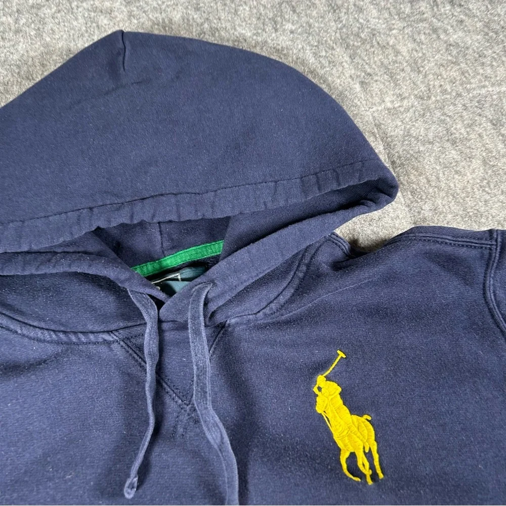 Polo by Ralph Lauren Navy Hoodie with Yellow USA Appliqué